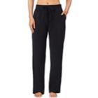 Women's Cuddl Duds Stretch Fleece Lounge Pants, Size: Xs, Black
