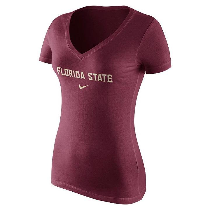 Women's Nike Florida State Seminoles Wordmark Tee, Size: Xxl, Red