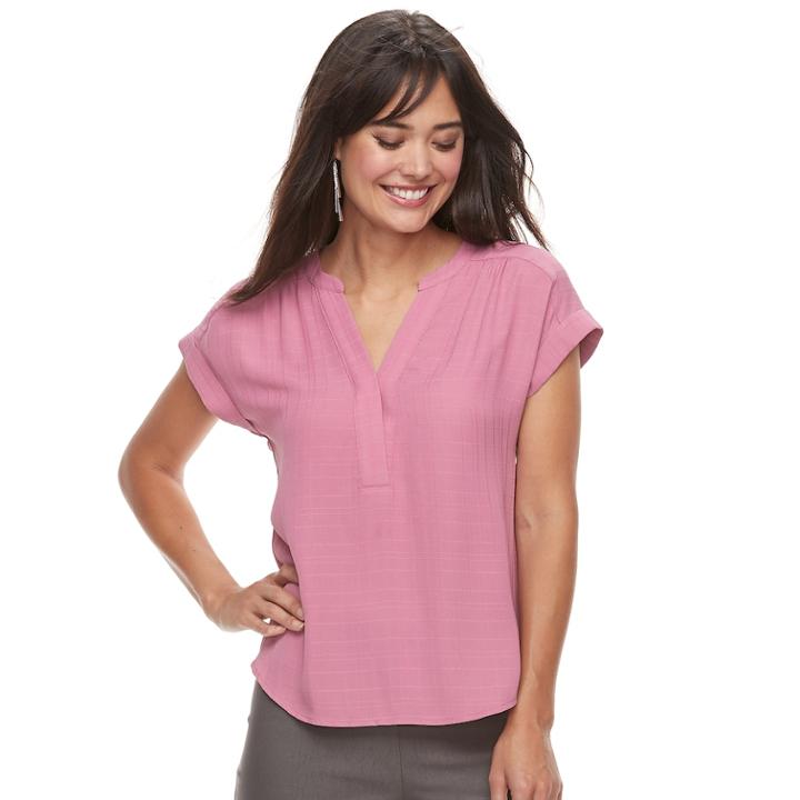 Women's Apt. 9&reg; Dolman Crepe Blouse, Size: Xxl, Med Pink