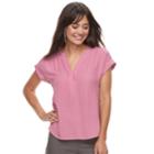 Women's Apt. 9&reg; Dolman Crepe Blouse, Size: Xxl, Med Pink