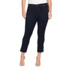 Plus Size Gloria Vanderbilt Amanda Snap-hem Skinny Ankle Jeans, Women's, Size: 24 W, Med Blue