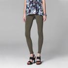 Women's Simply Vera Vera Wang Solid Leggings, Size: Xxl, Green