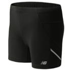 Women's New Balance Accelerate Fitted Running Shorts, Size: Xs, Black