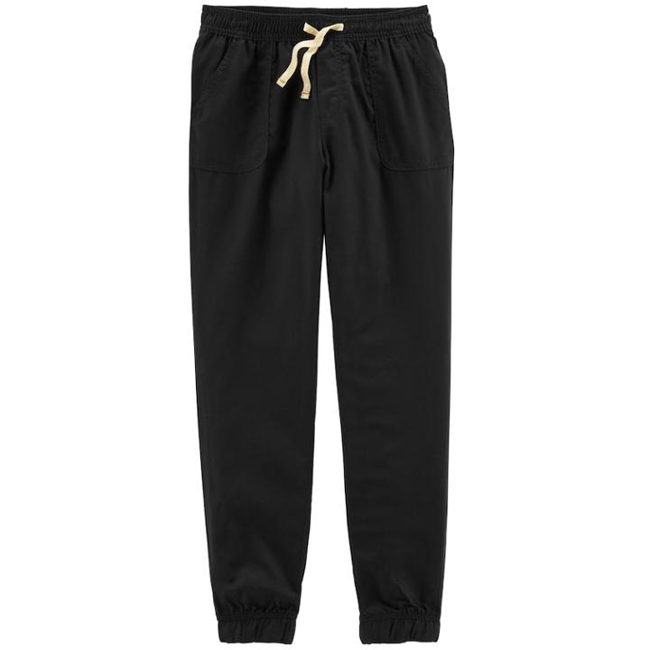 Girls 4-14 Carter's Solid Jogger Pants, Size: 8, Black
