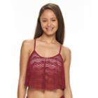 Mix And Match Crochet Flounce Midkini Top, Size: Small, Brt Pink