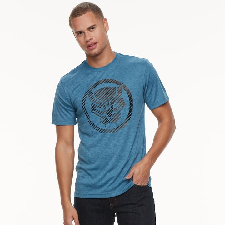 Men's Marvel Hero Elite Series Black Panther Tee, Size: Xl, Turquoise/blue (turq/aqua)
