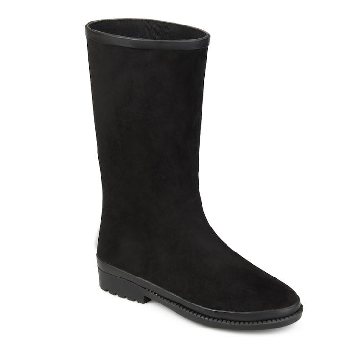 Journee Collection Zazil Women's Waterproof Rain Boots, Size: Medium (7), Black