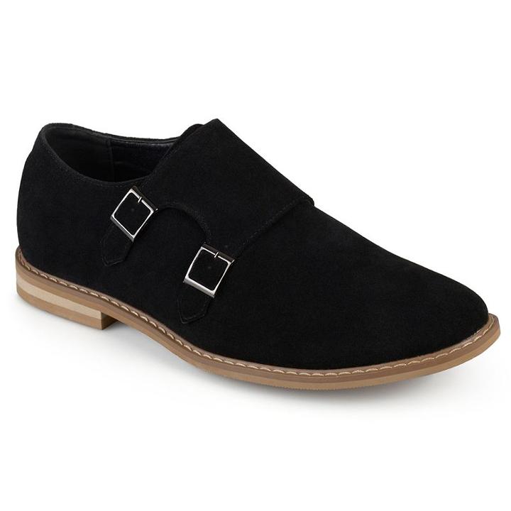 Vance Co. Isaac Men's Monk Strap Dress Shoes, Size: Medium (9.5), Black