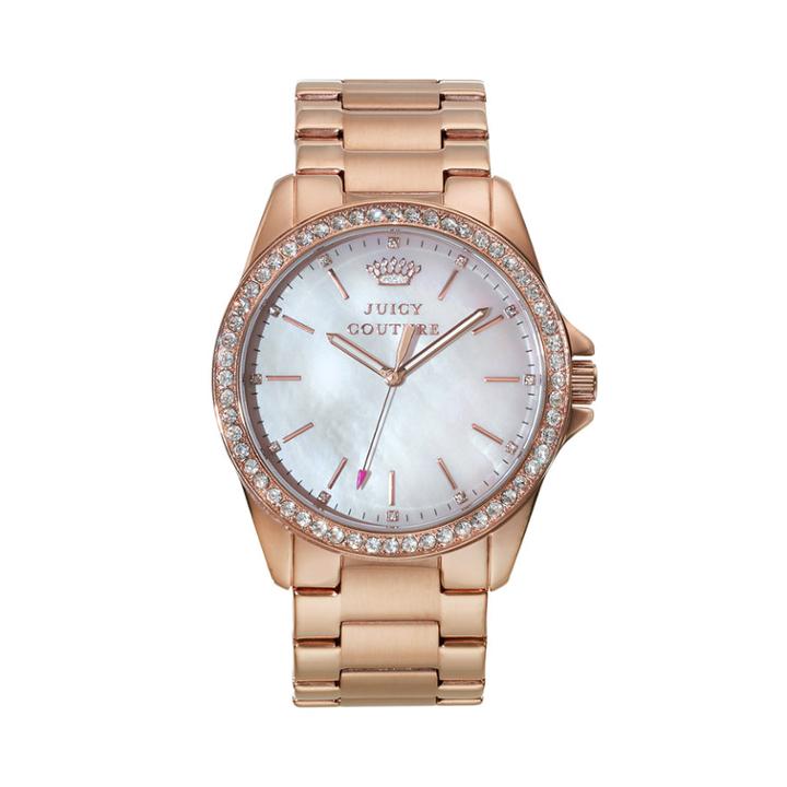 Juicy Couture Women's Stella Crystal Watch, Pink