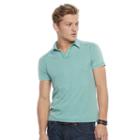 Men's Rock & Republic&reg; Slubbed Polo, Size: Xl, Turquoise/blue (turq/aqua)