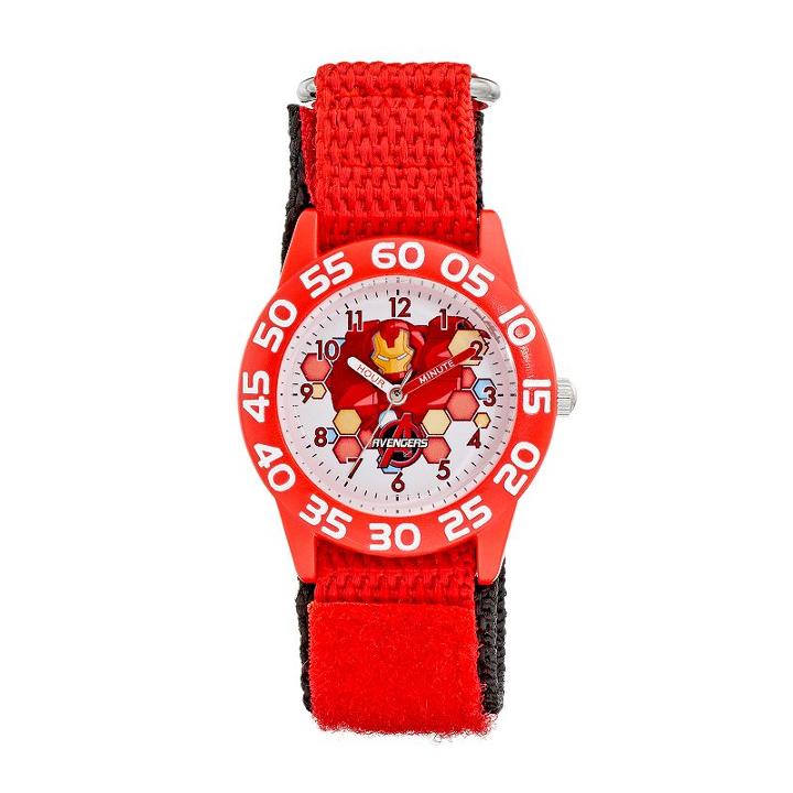 Marvel The Avengers Assemble Iron Man Boys' Time Teacher Watch, Red