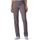 Women's Lee Instantly Slims High Waisted Straight-leg Jeans, Size: 16 T/l, Med Brown