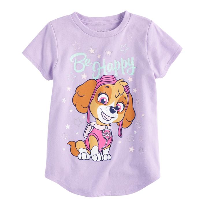 Girls 4-10 Jumping Beans&reg; Paw Patrol Skye Be Happy Tee, Size: 6, Lt Purple