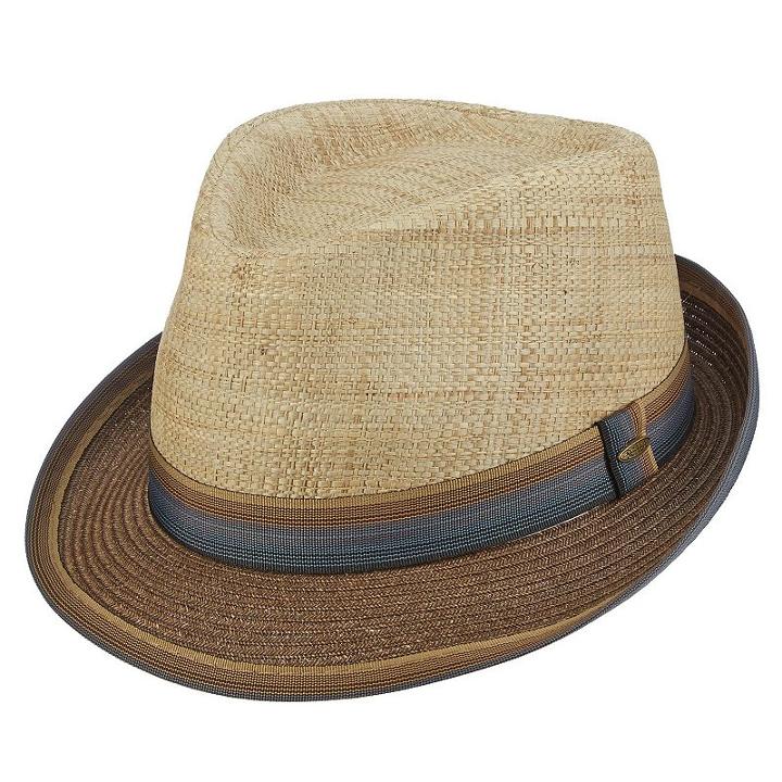 Men's Scala Classico Paper Braided Fedora, Size: Medium, Brown