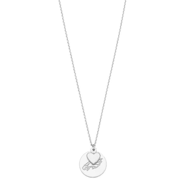 Sterling Silver Philadelphia Eagles Pendant Necklace, Women's, Size: 18, Grey