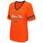 Women's Campus Heritage Oklahoma State Cowboys Fair Catch Football Tee, Size: Small, Med Orange