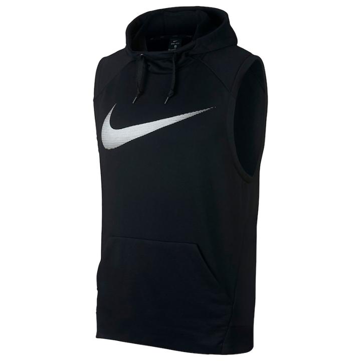 Men's Nike Hooded Muscle Tee, Size: Large, Grey (charcoal)