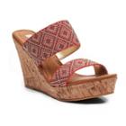 2 Lips Too Too Harlow Women's Wedge Sandals, Girl's, Size: Medium (8), Red