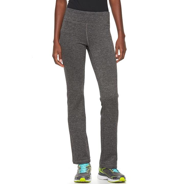 Women's Fila Sport&reg; Straight Leg Fleece Workout Pants, Size: Xs, Black