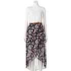 Juniors' Almost Famous Floral High-low Maxi Dress, Girl's, Size: Xl, Grey Other