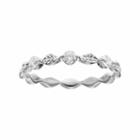 Lc Lauren Conrad 10k Gold 1/5 Carat T.w. Diamond Leaf Ring, Women's, Size: 8, White
