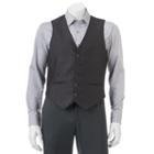 Men's Apt. 9&reg; Modern-fit Textured Woven Vest, Size: Xxl, Black