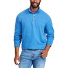 Big & Tall Chaps Regular-fit Reversible Quarter-zip Mockneck Pullover, Men's, Size: 5xb, Blue