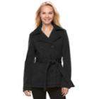 Juniors' J-2 Belted Double Breasted Coat, Teens, Size: Xl, Black