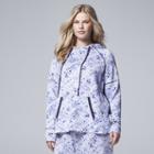 Plus Size Simply Vera Vera Wang Pajamas: Love To Lounge Hooded Sweatshirt, Women's, Size: 3xl, Light Blue
