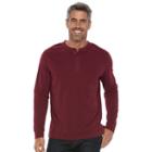 Men's Croft & Barrow&reg; Classic-fit Stretch Henley, Size: Xl, Dark Red