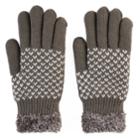 Sonoma Goods For Life&trade; Women's Bird's-eye Cozy Lined Knit Gloves, Grey (charcoal)