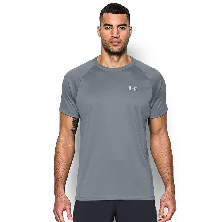Men's Under Armour Heatgear Running Tee, Size: Medium, Med Grey