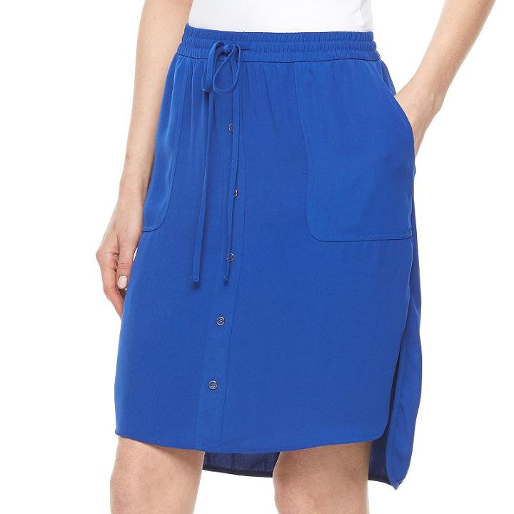 Women's Apt. 9&reg; Twill Skirt, Size: Xs, Blue