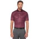Men's Grand Slam Classic-fit Striped Heathered Motionflow Performance Polo, Size: Small, Purple Oth