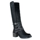 Olivia Miller Calista Women's Chunky Heel Riding Boots, Size: 8.5, Black