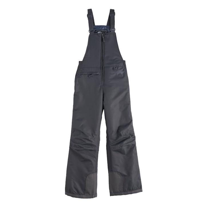 Boys 8-20 Drift Insultated Snowbibs, Size: L(14/16), Grey (charcoal)