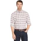 Big & Tall Izod Newport Regular-fit Plaid Oxford Button-down Shirt, Men's, Size: L Tall, White Oth