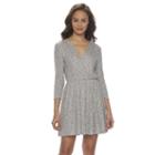Juniors' Almost Famous Wrap Front Ribbed Skater Dress, Girl's, Size: Xl, Light Grey