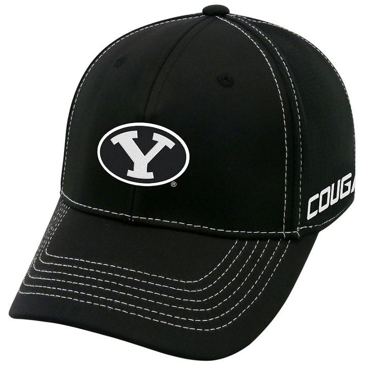 Adult Top Of The World Byu Cougars Dynamic Performance One-fit Cap, Men's, Black