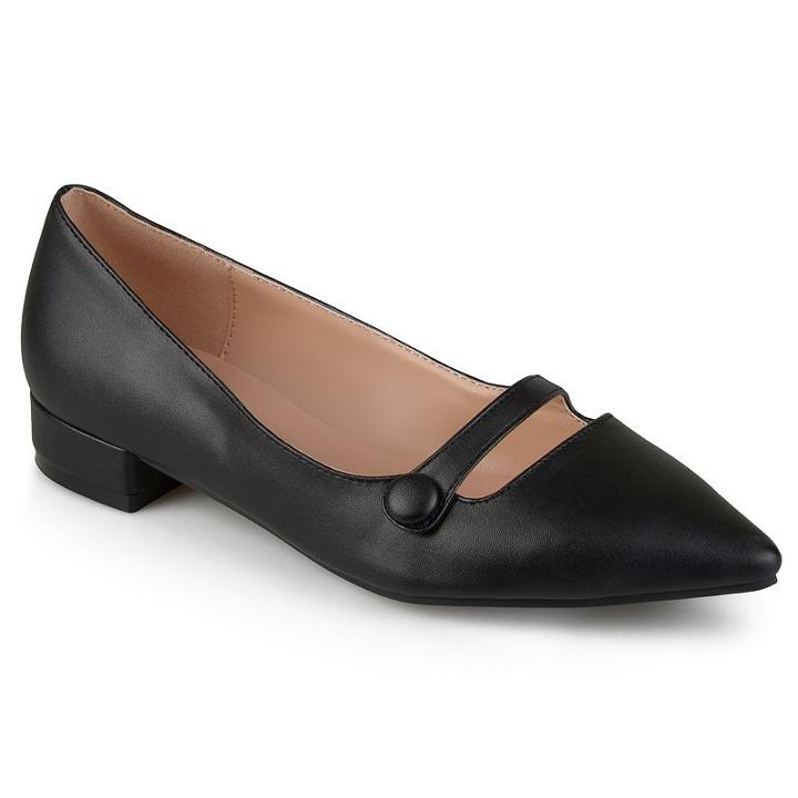 Journee Collection Vasha Women's Pointed Dress Shoes, Girl's, Size: 6, Black