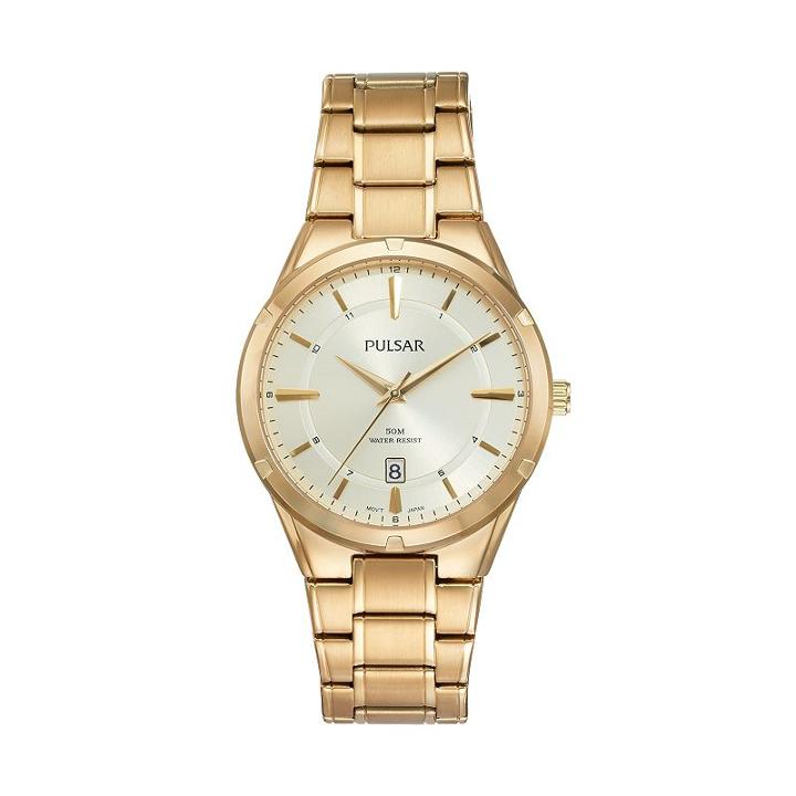 Pulsar Men's Stainless Steel Business Watch - Ps9521, Gold