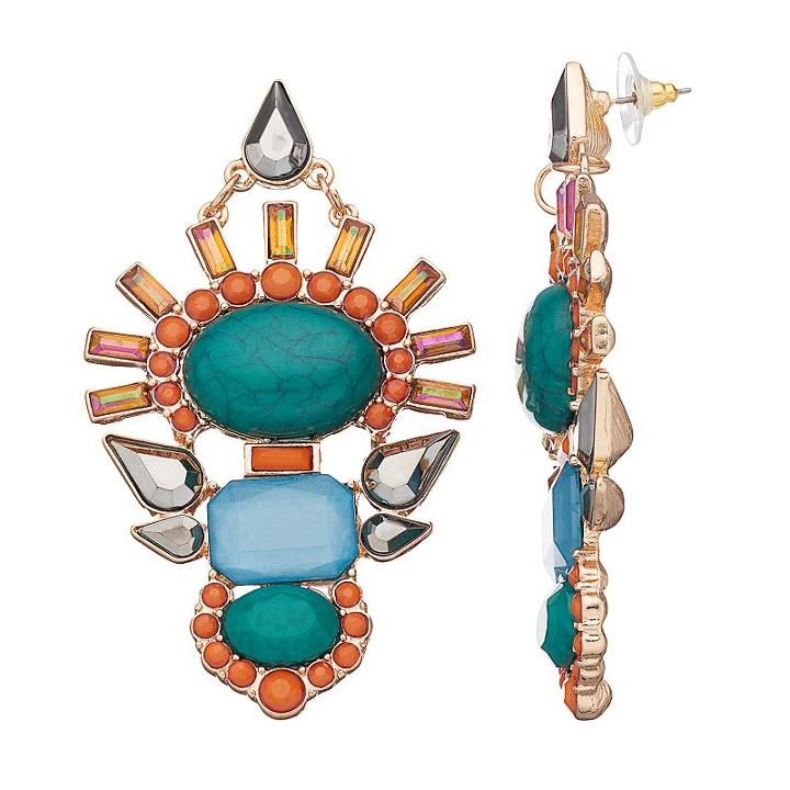 Gs By Gemma Simone Statement Earrings, Women's, Multicolor