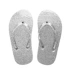 Girls 4-16 Glitter Jelly Flip-flops, Size: 12/13, Grey