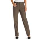 Lee Slimming Straight-leg Trouser Pants- Women's, Size: 14 T/l, Brown