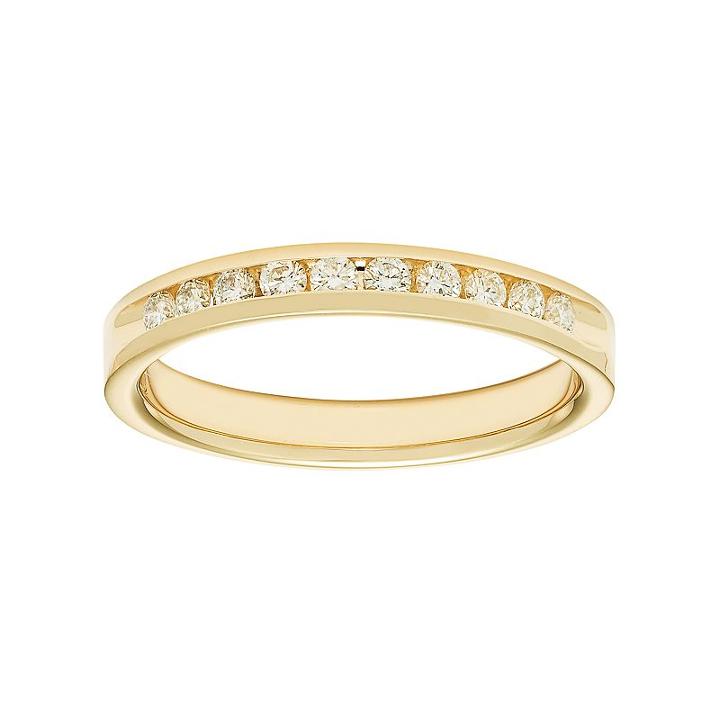 14k Gold 1/4 Carat T.w. Diamond Anniversary Ring, Women's, Size: 7, White