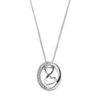 Love Is Forever Sterling Silver Diamond Accent Heart Mobius Pendant Necklace, Women's, Size: 18, White