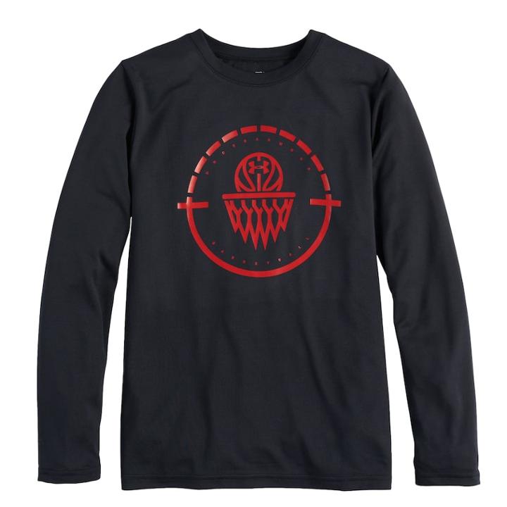 Boys 8-20 Under Armour Center Court Tee, Size: Small, Black