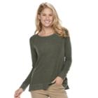 Women's Sonoma Goods For Life&trade; Supersoft Vented Crewneck Sweatshirt, Size: Large, Green
