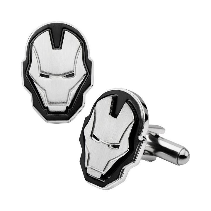 Marvel Iron Man Stainless Steel Cuff Links, Black