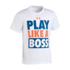 Boys 4-7 Under Armour Play Like A Boss Graphic Tee, Size: 5, White